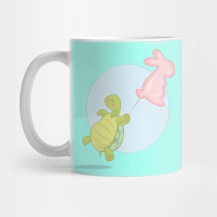 A Turtle With A Pink Hare Ballon Mug